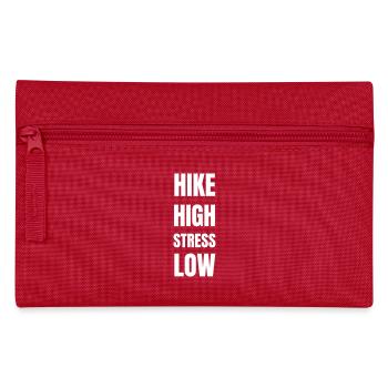 Hike high stress low - Pencil Case - red - Front