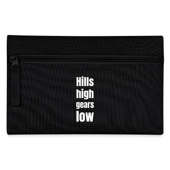 Hills high gears low - Federtasche - Schwarz - Vorne