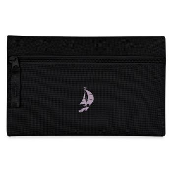 Minimalist Sailboat Lake Silhouette - Pencil Case - black - Front
