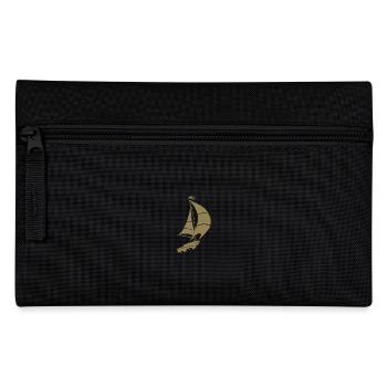 Minimalist Sailboat Lake Silhouette - Pencil Case - black - Front