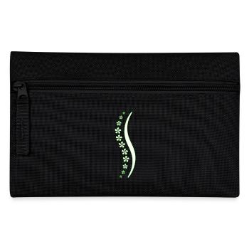 Flower spine green - Pencil Case - black - Front