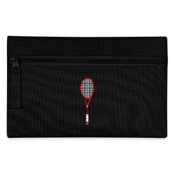 Squash Tennis Racket colorful red white - Pencil Case - black - Front