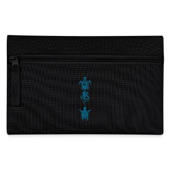 A jellyfish and two turtles (blue) - Pencil Case - black - Front