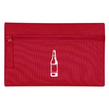 Bierflasche Bier Symbol - Federtasche - Rot - Vorne