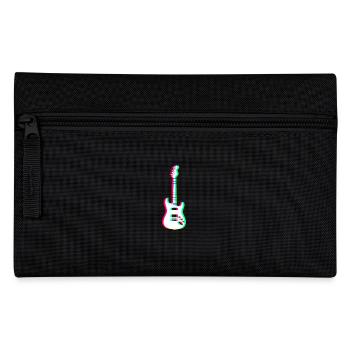 EDM - Elektrische Gitarre - Glitch Rave Style - Federtasche - Schwarz - Vorne