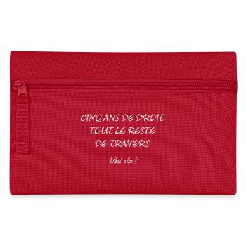5 ans de droit - Trousse - rouge - Devant