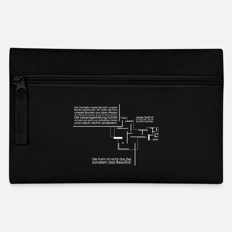 Mies van der Rohe - Landhaus Architekt Geschenk - Federtasche - Schwarz