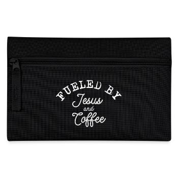 Fueled by Jesus and Coffee - Pencil Case - black - Front