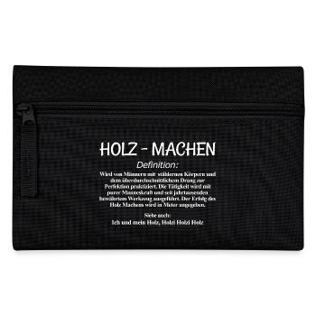 Holz Machen Definition - Federtasche - Schwarz - Vorne