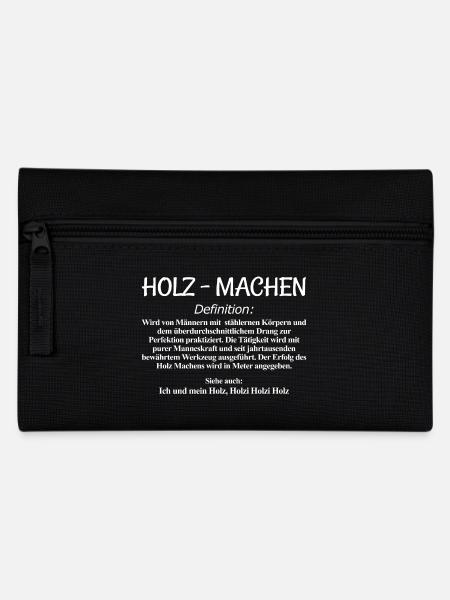 Holz Machen Definition - Federtasche - Schwarz