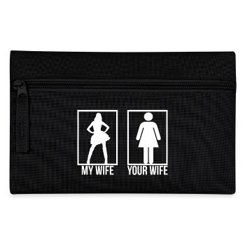 Comparison: My Wife vs. Your Wife - Pencil Case - black - Front