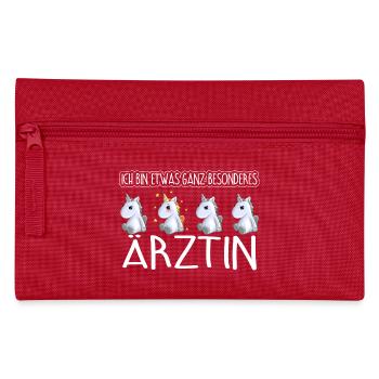 ÄRZTIN - Toll - Federtasche - Rot - Vorne