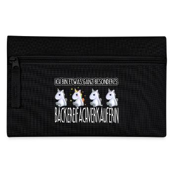 Bäckereifachverkäuferin Bäckerin Geschenk Bäckerei - Federtasche - Schwarz - Vorne