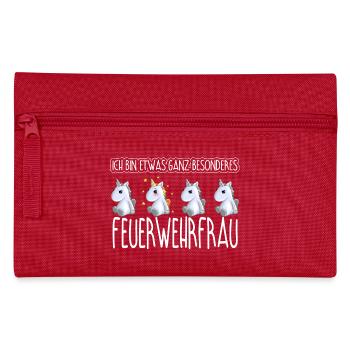 FEUERWEHRFRAU - Toll - Federtasche - Rot - Vorne
