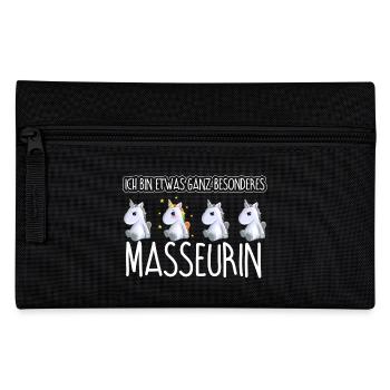 MASSEURIN - Toll - Federtasche - Schwarz - Vorne