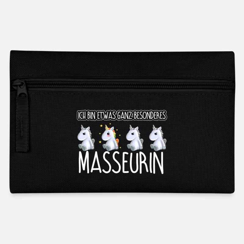 MASSEURIN - Toll - Federtasche - Schwarz
