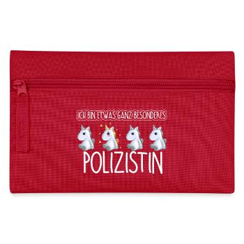 POLIZISTIN - Toll - Federtasche - Rot - Vorne