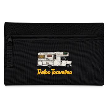 Retro Reisender - Federtasche - Schwarz - Vorne