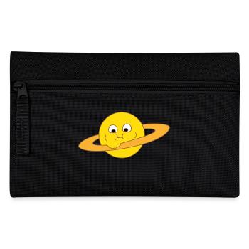 Dicker Saturn - Federtasche - Schwarz - Vorne