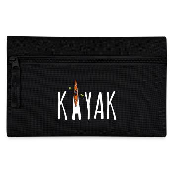 KAJAK - Comic - Paddel Wassersport - Federtasche - Schwarz - Vorne
