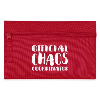 Offizieller Chaos-Koordinator - Federtasche - Rot - Vorne