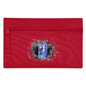 Tardis Paint Splatter - Pencil Case - red - Front