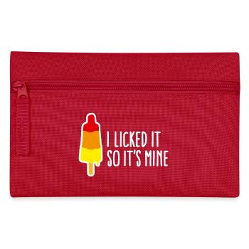 I licked it so it's mine Lecken Eis am Stiel geil - Federtasche - Rot - Vorne
