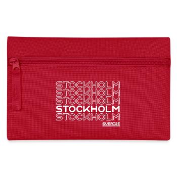 Stockholm Neon Schriftzug Muster - Federtasche - Rot - Vorne