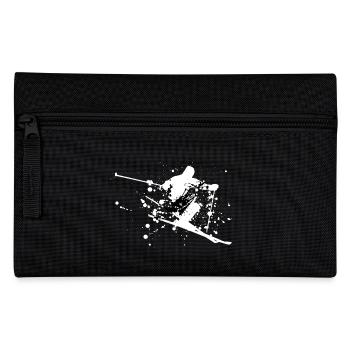 Skier Ski Freestyle Minimal Art - Pencil Case - black - Front