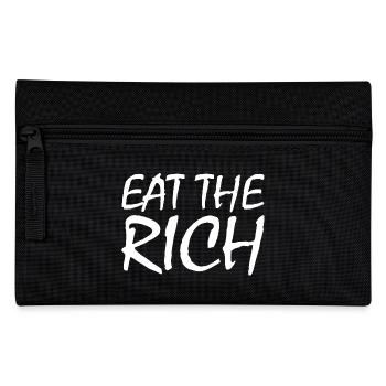 Eat the rich - Federtasche - Schwarz - Vorne