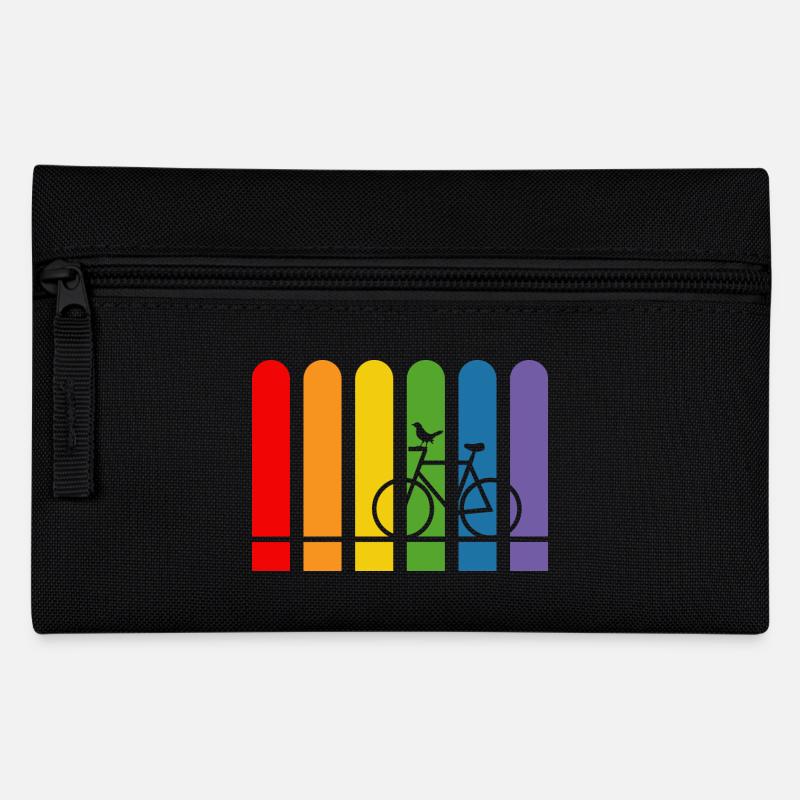 Vélo arc-en-ciel arrondi - Trousse - noir