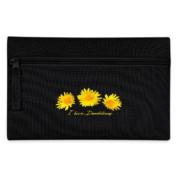 Löwenzahn Pusteblume Löwenzähmer - Federtasche - Schwarz - Vorne