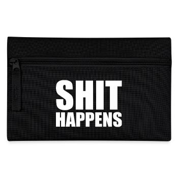 Shit happens - Federtasche - Schwarz - Vorne