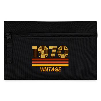 1970, vintage, year of birth - Pencil Case - black - Front