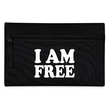 I am free - Federtasche - Schwarz - Vorne