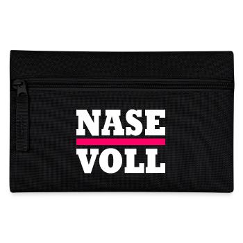 Nase voll - Federtasche - Schwarz - Vorne