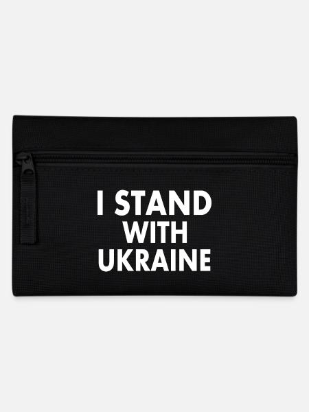 I stand with ukraine - Federtasche - Schwarz