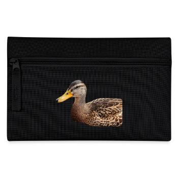 Ente Wildente Entchen Erpel Poster Geschenk - Federtasche - Schwarz - Vorne