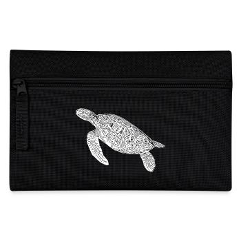 Vintage diving turtle - Pencil Case - black - Front