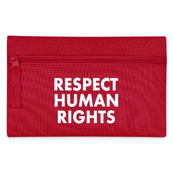 Respect human rights - Trousse - rouge - Devant