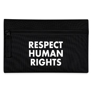 Respect human rights - Federtasche - Schwarz - Vorne