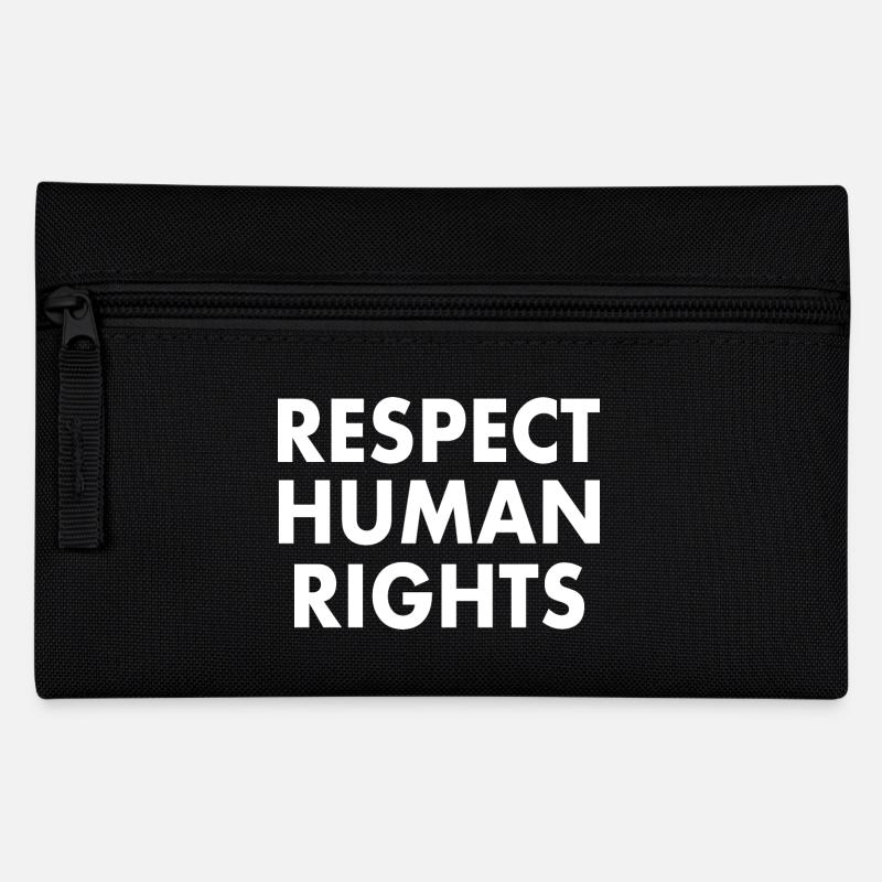 Respect human rights - Pencil Case - black