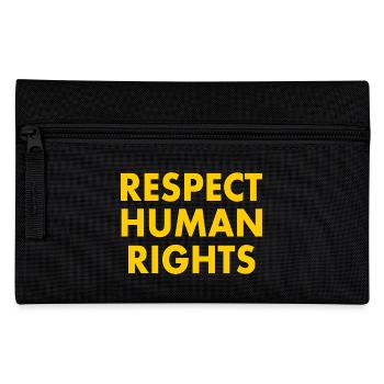 Respect human rights - Federtasche - Schwarz - Vorne