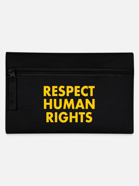 Respect human rights - Federtasche - Schwarz