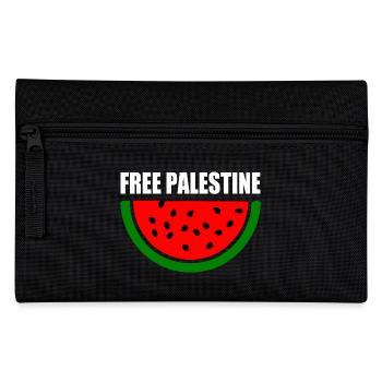 Free palestine Melon pastèque - Trousse - noir - Devant