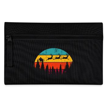 Coucher de soleil loups sur les pins - Trousse - noir - Devant