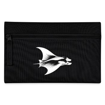 Élégante raie manta en vol sous-marin - Trousse - noir - Devant