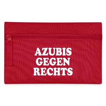 Azubis gegen rechts - Federtasche - Rot - Vorne