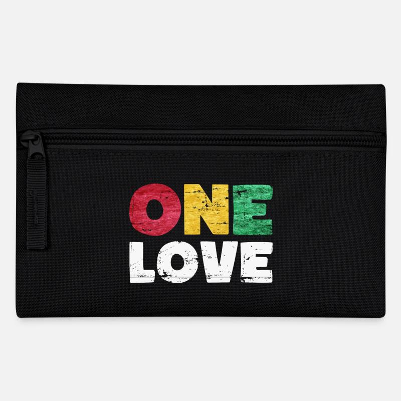 One Love Reggae Music - Pencil Case - black