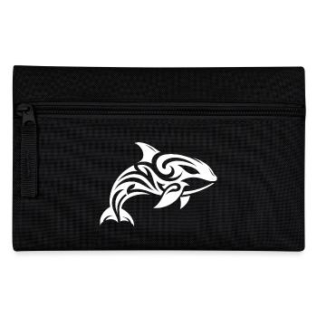 Pretty Orca Tribal Tattoo Style - Pencil Case - black - Front
